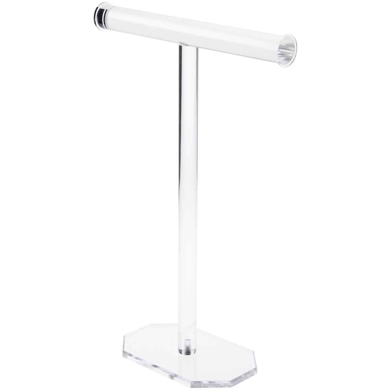 Plymor Clear Acrylic T-Bar Necklace Display Stand, 18" H x 12" W x 5" D